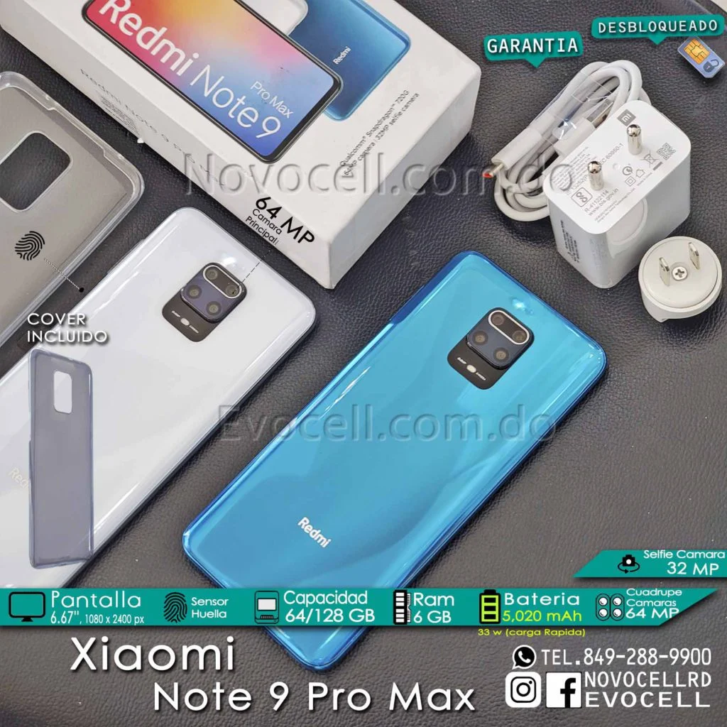 Xiaomi Redmi Note 9 – 48 MP Camara - Evocell - Novocell RD