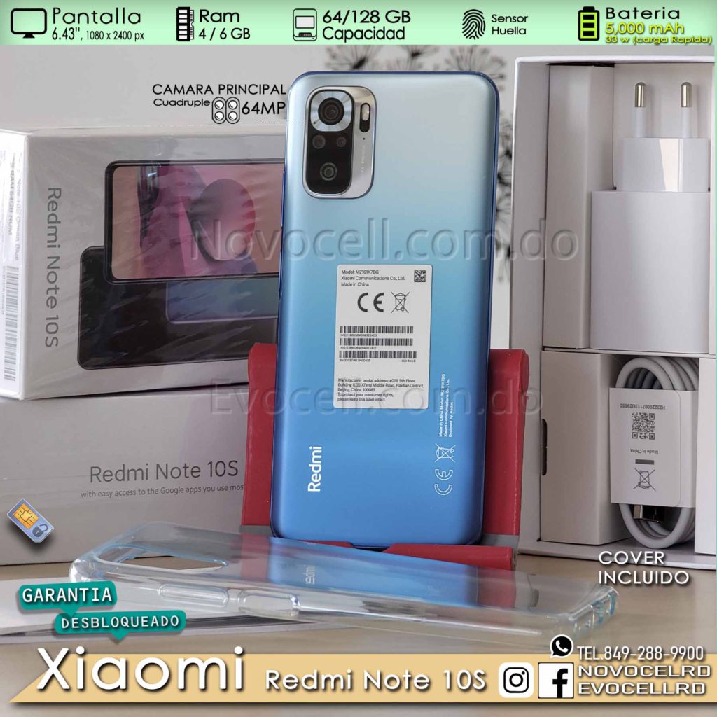 Xiaomi Redmi Note 10s Smartphone, 128gb, Azul, Desbloqueado
